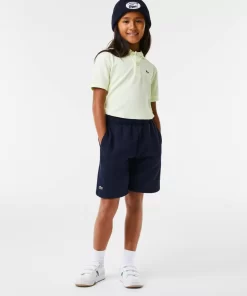 Lacoste Mädchenkleidung>Kinder Shorts Aus Aufgerautem Bio-Baumwoll-Fleece Navy Blau 166