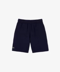 Lacoste Mädchenkleidung>Kinder Shorts Aus Aufgerautem Bio-Baumwoll-Fleece Navy Blau 166