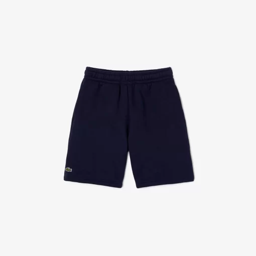 Lacoste Mädchenkleidung>Kinder Shorts Aus Aufgerautem Bio-Baumwoll-Fleece Navy Blau 166