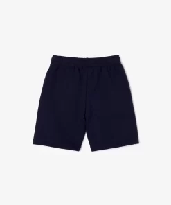 Lacoste Mädchenkleidung>Kinder Shorts Aus Aufgerautem Bio-Baumwoll-Fleece Navy Blau 166