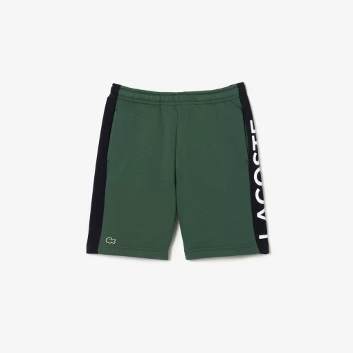 Lacoste Mädchenkleidung>Kinder Shorts Aus Bio-Baumwolle Mit Farbstreifen Dunkelgrun / Navy Blau Kzi