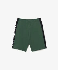 Lacoste Mädchenkleidung>Kinder Shorts Aus Bio-Baumwolle Mit Farbstreifen Dunkelgrun / Navy Blau Kzi