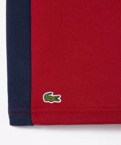 Lacoste Mädchenkleidung>Kinder Shorts Aus Bio-Baumwolle Mit Farbstreifen Burgunder / Navy Blau Iqf