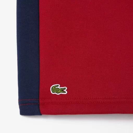 Lacoste Mädchenkleidung>Kinder Shorts Aus Bio-Baumwolle Mit Farbstreifen Burgunder / Navy Blau Iqf