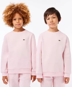 Lacoste Mädchenkleidung>Kinder Sweatshirt Aus Baumwoll-Flanell Hellrosa T03