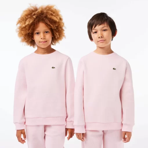 Lacoste Mädchenkleidung>Kinder Sweatshirt Aus Baumwoll-Flanell Hellrosa T03