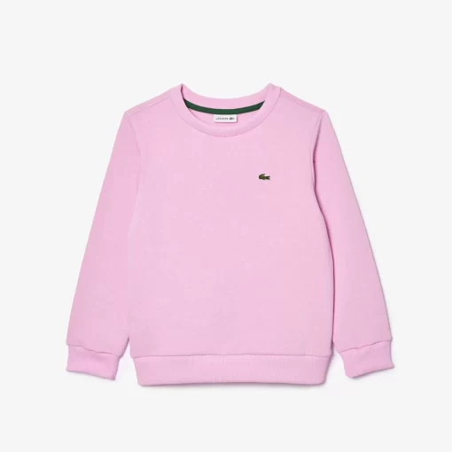 Lacoste Mädchenkleidung>Kinder Sweatshirt Aus Baumwoll-Flanell Rosa Ixv