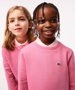 Lacoste Mädchenkleidung>Kinder Sweatshirt Aus Baumwoll-Flanell Reseda Rosa 2R3