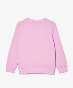 Lacoste Mädchenkleidung>Kinder Sweatshirt Aus Baumwoll-Flanell Rosa Ixv