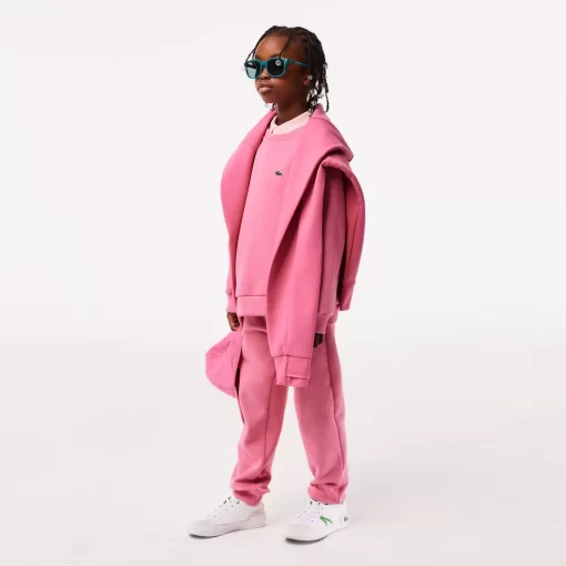 Lacoste Mädchenkleidung>Kinder Sweatshirt Aus Baumwoll-Flanell Reseda Rosa 2R3