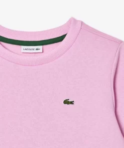 Lacoste Mädchenkleidung>Kinder Sweatshirt Aus Baumwoll-Flanell Rosa Ixv