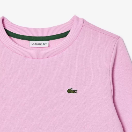 Lacoste Mädchenkleidung>Kinder Sweatshirt Aus Baumwoll-Flanell Rosa Ixv