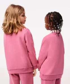 Lacoste Mädchenkleidung>Kinder Sweatshirt Aus Baumwoll-Flanell Reseda Rosa 2R3