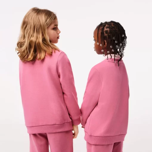 Lacoste Mädchenkleidung>Kinder Sweatshirt Aus Baumwoll-Flanell Reseda Rosa 2R3