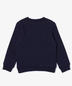 Lacoste Mädchenkleidung>Kinder Sweatshirt Aus Baumwoll-Flanell Navy Blau 166