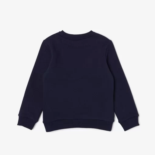 Lacoste Mädchenkleidung>Kinder Sweatshirt Aus Baumwoll-Flanell Navy Blau 166