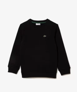 Lacoste Mädchenkleidung>Kinder Sweatshirt Aus Baumwoll-Flanell Schwarz 031