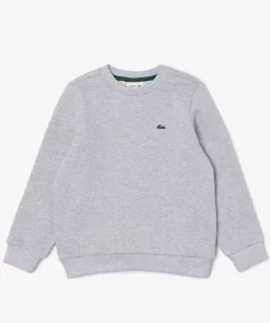 Lacoste Mädchenkleidung>Kinder Sweatshirt Aus Baumwoll-Flanell Heidekraut Grau Cca