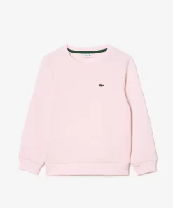 Lacoste Mädchenkleidung>Kinder Sweatshirt Aus Baumwoll-Flanell Hellrosa T03