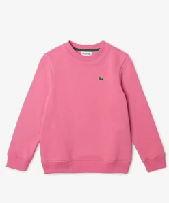 Lacoste Mädchenkleidung>Kinder Sweatshirt Aus Baumwoll-Flanell Reseda Rosa 2R3