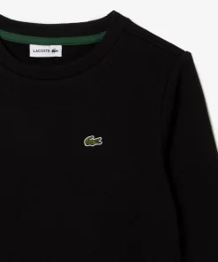 Lacoste Mädchenkleidung>Kinder Sweatshirt Aus Baumwoll-Flanell Schwarz 031