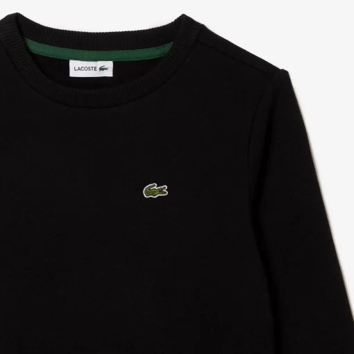 Lacoste Mädchenkleidung>Kinder Sweatshirt Aus Baumwoll-Flanell Schwarz 031