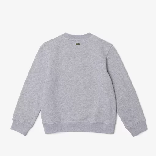 Lacoste Mädchenkleidung>Kinder Sweatshirt Aus Baumwoll-Fleece Heidekraut Grau Cca