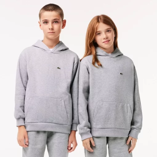 Lacoste Mädchenkleidung>Kinder Sweatshirt Aus Fleece Heidekraut Grau Cca