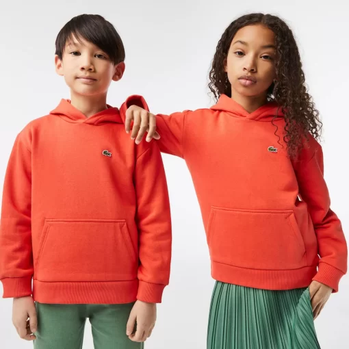 Lacoste Mädchenkleidung>Kinder Sweatshirt Aus Fleece Orange 02K