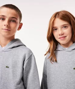 Lacoste Mädchenkleidung>Kinder Sweatshirt Aus Fleece Heidekraut Grau Cca