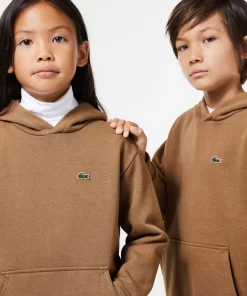 Lacoste Mädchenkleidung>Kinder Sweatshirt Aus Fleece Braun Six