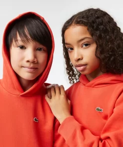 Lacoste Mädchenkleidung>Kinder Sweatshirt Aus Fleece Orange 02K