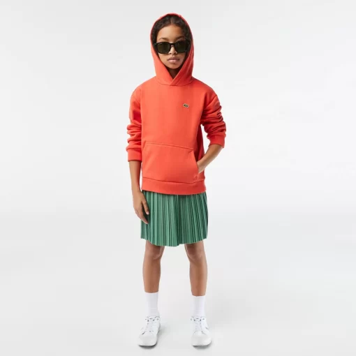 Lacoste Mädchenkleidung>Kinder Sweatshirt Aus Fleece Orange 02K