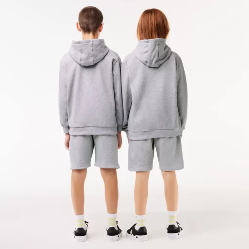 Lacoste Mädchenkleidung>Kinder Sweatshirt Aus Fleece Heidekraut Grau Cca