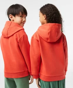 Lacoste Mädchenkleidung>Kinder Sweatshirt Aus Fleece Orange 02K