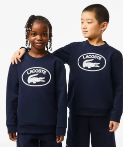 Lacoste Mädchenkleidung>Kinder Sweatshirt Mit Colourblock Und Kontrast-Logo Navy Blau / Weis 525