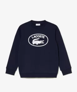 Lacoste Mädchenkleidung>Kinder Sweatshirt Mit Colourblock Und Kontrast-Logo Navy Blau / Weis 525