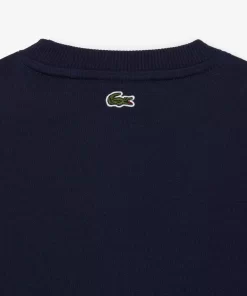 Lacoste Mädchenkleidung>Kinder Sweatshirt Mit Colourblock Und Kontrast-Logo Navy Blau / Weis 525