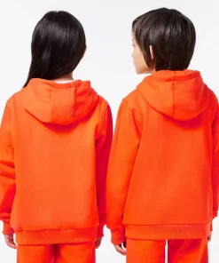 Lacoste Jungenkleidung>Kinder Sweatshirt Mit Kanguru-Tasche Orange Sji