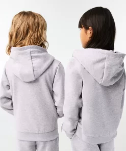 Lacoste Mädchenkleidung>Kinder Sweatshirt Mit Kanguru-Tasche Heidekraut Grau Cca