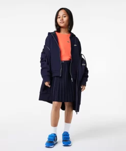 Lacoste Mädchenkleidung>Kinder Sweatshirt Mit Kanguru-Tasche Navy Blau 166