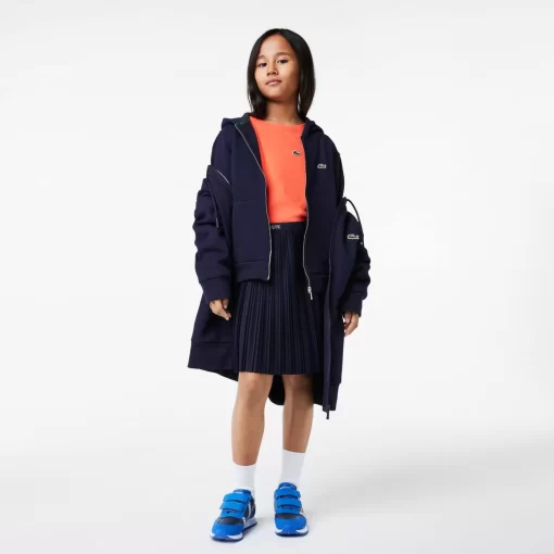 Lacoste Mädchenkleidung>Kinder Sweatshirt Mit Kanguru-Tasche Navy Blau 166