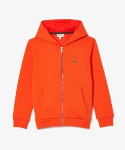 Lacoste Jungenkleidung>Kinder Sweatshirt Mit Kanguru-Tasche Orange Sji