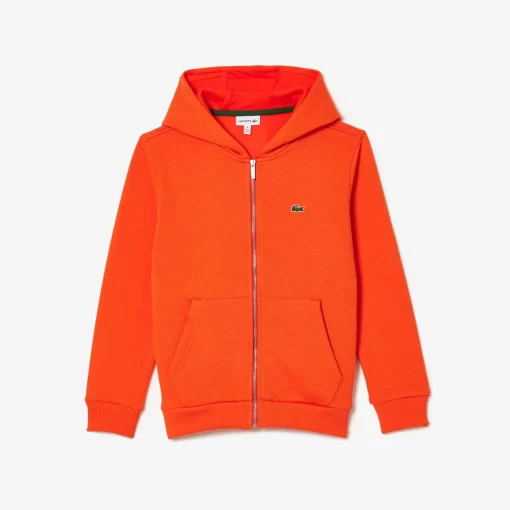 Lacoste Jungenkleidung>Kinder Sweatshirt Mit Kanguru-Tasche Orange Sji