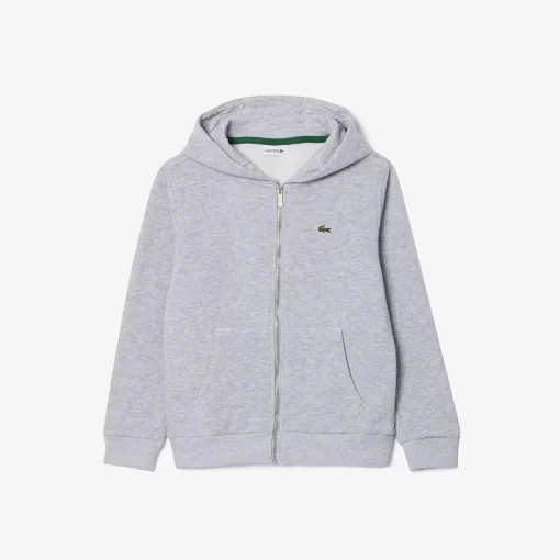 Lacoste Mädchenkleidung>Kinder Sweatshirt Mit Kanguru-Tasche Heidekraut Grau Cca