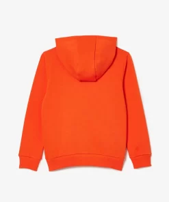 Lacoste Jungenkleidung>Kinder Sweatshirt Mit Kanguru-Tasche Orange Sji