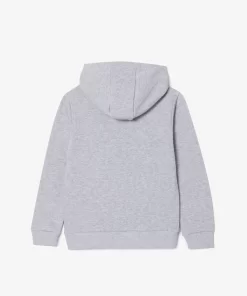 Lacoste Mädchenkleidung>Kinder Sweatshirt Mit Kanguru-Tasche Heidekraut Grau Cca