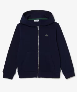 Lacoste Mädchenkleidung>Kinder Sweatshirt Mit Kanguru-Tasche Navy Blau 166