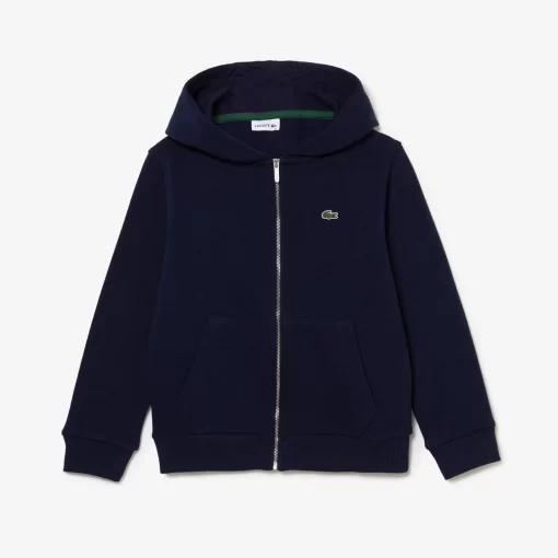 Lacoste Mädchenkleidung>Kinder Sweatshirt Mit Kanguru-Tasche Navy Blau 166