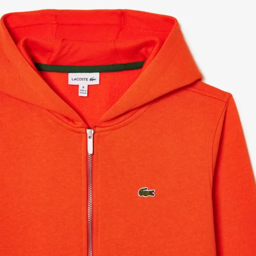 Lacoste Jungenkleidung>Kinder Sweatshirt Mit Kanguru-Tasche Orange Sji